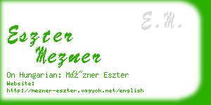 eszter mezner business card